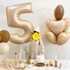 10pc Cream White Heart Balloons - 18 Inch Sand White Heart Shapes for Baby Showers, Weddings, Valentine's Day Decorations view 4