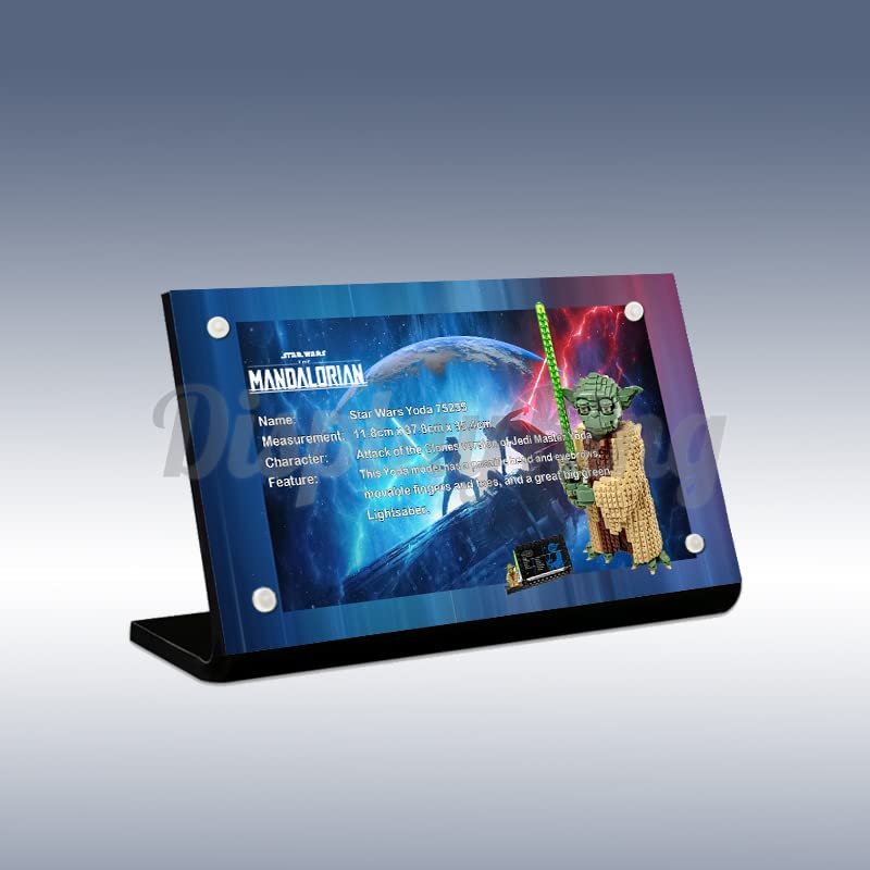 Acrylic Display Plaque for Yoda 75255(Model Set is not Included)