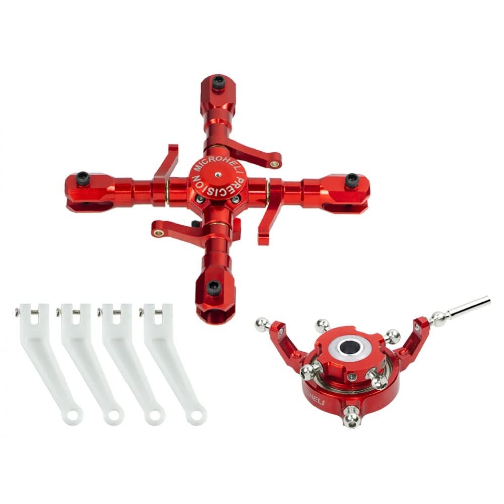 MICROHELI CNC Aluminum Quad Blade Conversion Set (RED)(for MH-M2EV101Q Series)