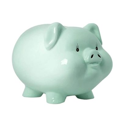 JGATW Money Bank Pig Piggy Bank Ceramic Money Box Cute Coin Bank Box Saving Coins Cash Fun Gift Great Gift (Color : Green Can in and Out)