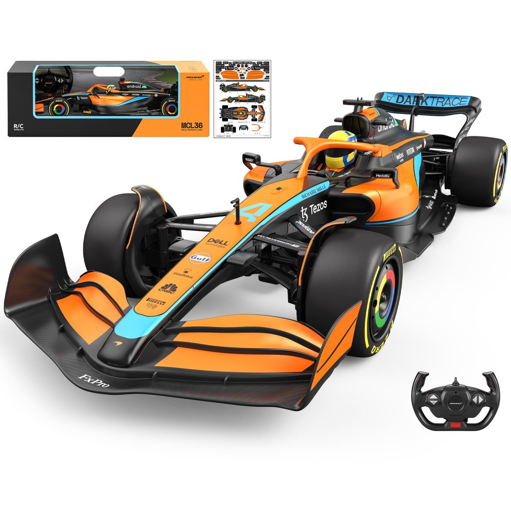 Voltz Toys Authentic Licensed 1:12 McLaren F1 MCL36 Remote Control Car - F1 Collection RC car Series for Kids and Adults - 2.4GHz RC Car for Gift (1:12 McLaren F1 MCL36)
