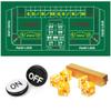 GSE Games & Sports Expert Craps Table Top Game Set, Including A Craps Layout Felt, 5 Casino Dice and A Craps ON/Off Poker Button for Craps Games, Casino Games view 1