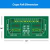 GSE Games & Sports Expert Craps Table Top Game Set, Including A Craps Layout Felt, 5 Casino Dice and A Craps ON/Off Poker Button for Craps Games, Casino Games view 2