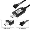 YACSEJAO 2 Pack 7.4V USB Charger Cable with SM-4P Plug Connector for LiPo Battery RC Model Vehicle Buggy Car Truck Boat view 3