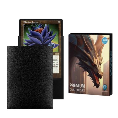 Black MTG Card Sleeves 300CT, Matte Textured Back Card Sleeve Deck Card Protectors, Standard Size Card Sleeves for MTG, Baseball Card, Sports Cards, Game Card