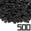 Black 22 Tile 500 Parts and Pieces Flat MOC Bricks, Bulk Building Blocks for Smooth Surface Wall Floor, Toy Accessories Compatible with Major Brands view 1