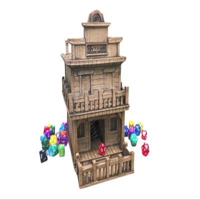Bear and Wolf Studio - Fate's End Dice Towers by Kimbolt Creations - 3D Printed and Hand-Painted Dice Towers (Old West Ghost Town Dice Tower)