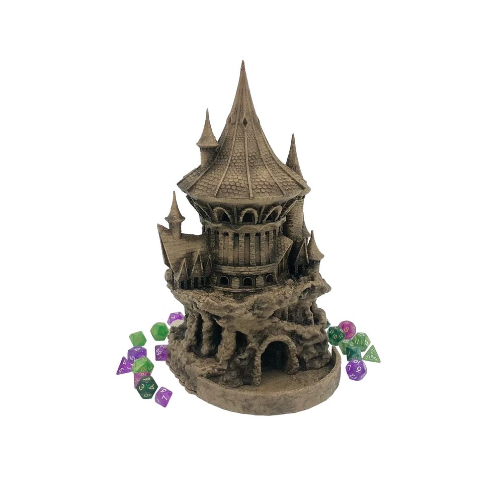 Bear and Wolf Studio - Fate's End Dice Towers by Kimbolt Creations - 3D Printed and Hand-Painted Dice Towers (Sorcerer Dice Tower)