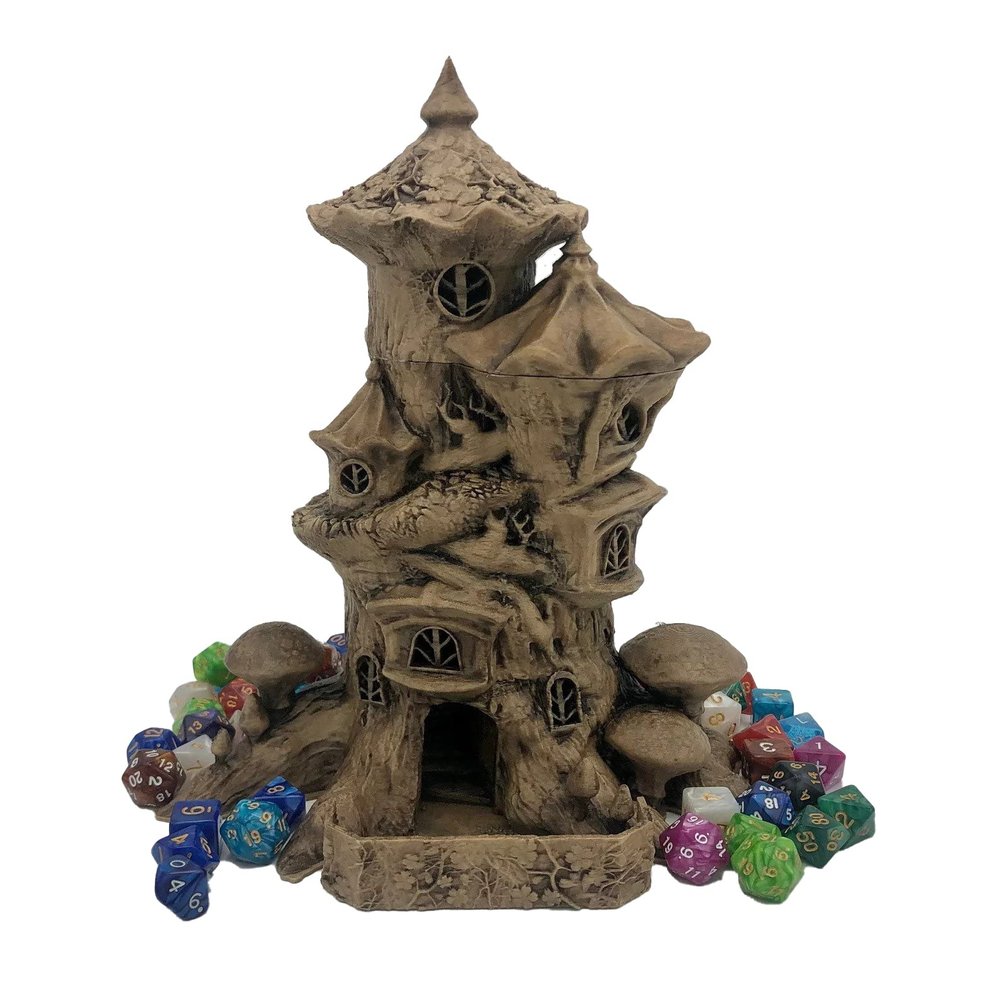 Bear and Wolf Studio - Fate's End Dice Towers by Kimbolt Creations - 3D Printed and Hand-Painted Dice Towers (Fairy Dice Tower)
