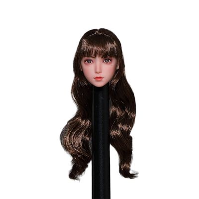 1/6 Scale Female Head Sculpt,Beauty Young Girl Pale Skin Head Carved for 12inch PH TBL JO Action Figure Body Collection (A)