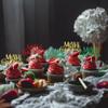 24 Pack Red Merry Christmas Cupcake Toppers Glitter Christmas Holiday Cupcake Picks Merry Christmas Xmas Theme Party Cake Decorations Supplies view 4