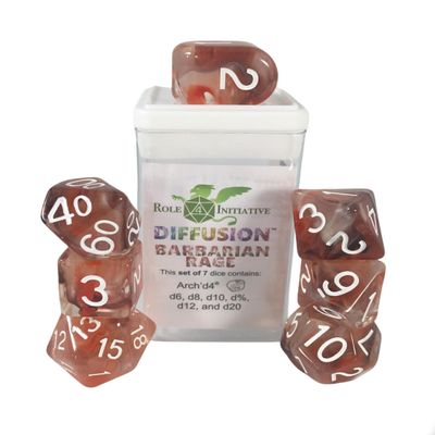 Diffusion Barbarian Rage - Set of 7 w/all numbers