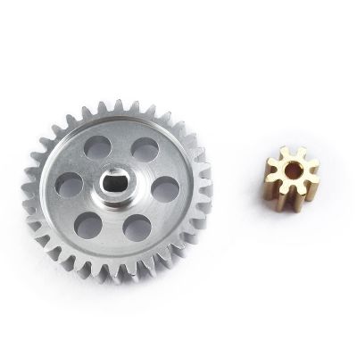 0.5M Transmission Gear 32T & 8T Metal Spur Gear Set for 1/24 Axial SCX24 90081 C10 AXI00002 AXI00004 AXI00005 AXI00006 RC Car