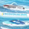 DEERC Full Proportional Remote Control Boat with LED Lights, Shark Graffiti, 20+ MPH,2.4GHz High Speed RC Racing Boats for Lakes,Pool Toys for Kids & Adults view 4