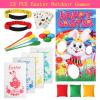 23 Packs Easter Outdoor Party Games for Kids Potato Sack Race Jumping Bags with Legged Race Bands, Egg and Spoon RaceToss Game and Stickers, Outdoor Games for Easter Eggs Hunt,Easter Party Supplies view 2