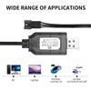 YACSEJAO 2 Pack 7.4V LiPo Battery USB Charger Cable with SM-3P Plug Connector for RC Model Vehicle Buggy Car Truck Boat view 2