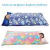 Kids Sleeping Bags, Glow in The Dark Slumber Bag for Kids, Toddler Nap Mat with Pillow and Blanket for Sleepover, Daycare, Preschool (62" x 28") (Space Explore) view 3
