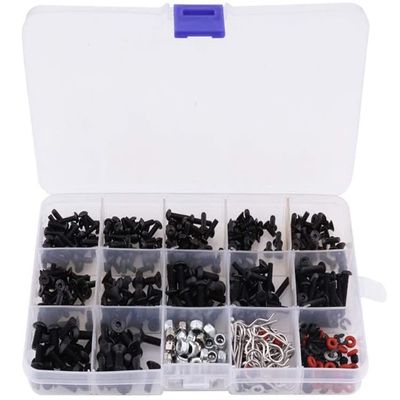 aimdty 150pcs Universal RC Screw Kit - Screws Assortment Set for Scale RC Cars Trucks