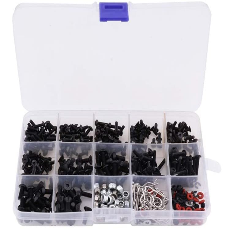 aimdty 150pcs Universal RC Screw Kit - Screws Assortment Set for Scale RC Cars Trucks