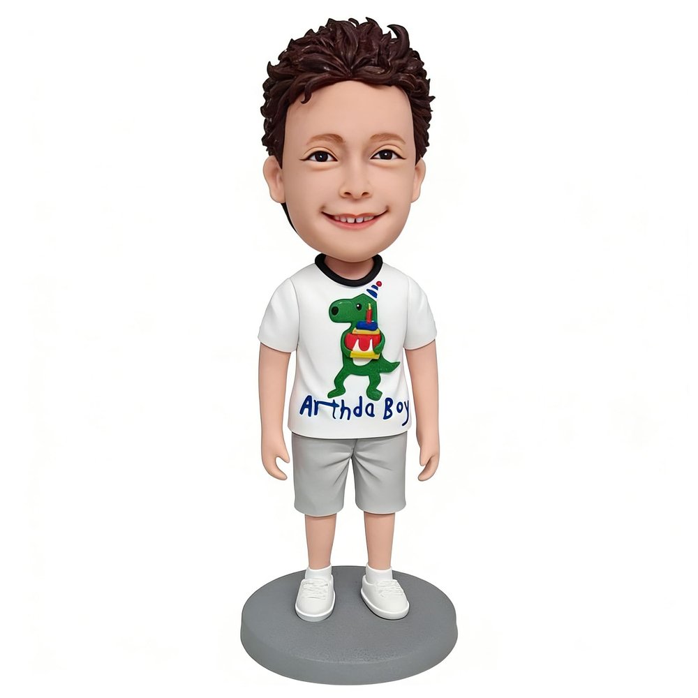 mydedor Custom Bobble Heads Figures Male Golfer with Red T-Shirt Figurines Customized Doll, Handmade Personalized Car Dashboard Gift for Dad Father Husband Businessman Boss Coworker