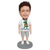 mydedor Custom Bobble Heads Figures Male Golfer with Red T-Shirt Figurines Customized Doll, Handmade Personalized Car Dashboard Gift for Dad Father Husband Businessman Boss Coworker view 1
