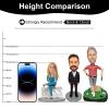 mydedor Custom Bobble Heads Figures Male Golfer with Red T-Shirt Figurines Customized Doll, Handmade Personalized Car Dashboard Gift for Dad Father Husband Businessman Boss Coworker view 2