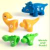 Coogam Matching Letters Fine Motor Toy, 26 PCS Double-Sided ABC Dinosaur Alphabet Match Game with Uppercase Lowercase, Preschool Educational Montessori Learning Toys for Toddlers view 3
