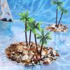 Abaodam Simulated Coconut Tree Decoration Miniature Palm Tree for Micro Landscape DIY Terrarium Garden Dollhouse Decor 4.9 Inch Waterproof Artificial Plant view 3