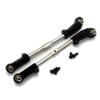 Stainless Steel Adjustable Turnbuckle Tie Rod Steering Link with Aluminum Ends Black for Arrma 1/8 Kraton Outcast Notorious Talion 1/7 Fireteam AR340071 AR330230 view 1