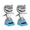 SEADEAR 2pcs Car Decoration Solar Shark Solar Dancing Shark Ornamentss Solar Powered Dancing Shark Bobble Head Ornaments Shark Decoration Use for Car Office Desk Home Decor view 1
