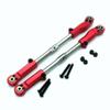 Stainless Steel Adjustable Turnbuckle Rear Upper Tie Rod with Aluminum Ends Red for Arrma 1/8 Kraton Outcast Notorious Talion 1/7 Fireteam AR330221 AR330230 view 1