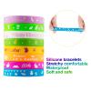 hexiaoxiao 24pcs Easter Rubber Bracelets Silicone Wristbands for Easter Party Favors Supplies Rubber Bracelets for kids&teens Gifts Easter Egg Fillers Gifts for Girls Boys Basket Stuffers Accessories view 4