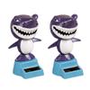 SEADEAR 2pcs Car Decoration Solar Shark Solar Dancing Shark Ornamentss Solar Powered Dancing Shark Bobble Head Ornaments Shark Decoration Use for Car Office Desk Home Decor view 1