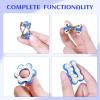 8 Pcs Sensory Fidget Toys Pack Flippy Roller Bike Chain Fidget Spinner Anxiety and Stress Relief Silent Tools Mesh Marble Acupressure Ring for Adults Teens Kids Boys Girls Easter Gifts view 3