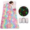 Kids Sleeping Bags, Glow in The Dark Slumber Bag for Kids, Toddler Nap Mat with Pillow and Blanket for Sleepover, Daycare, Preschool (62" x 28") (Unicorn) view 2