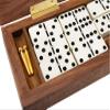 Le Club Luxury Spinnner Domino Set with Handcrafted Walnut Case and Cribbage / Counter Top - Tournament Quality 28 Indestructible Spinner Domino (Domino Set with Personalized Brass Plate) view 3