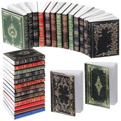 1: 12 Scale Miniatures Dollhouse Books Mini Miniatures Books Dollhouse Accessories Tiny Things Timeless Model for Library Decorations DIY Projects Girl Boy Doll Houses School Room (200 Pieces)