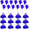 24 Pcs Cheer Cheerleader Cheerleading Items with Metal Cowbells and Hand Clappers Cheering Noise Maker for Soccer Football Basketball Game Sports Events Team Spirit Week Ball Dance Party Favors(Blue) view 1