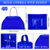 24 Pcs Cheer Cheerleader Cheerleading Items with Metal Cowbells and Hand Clappers Cheering Noise Maker for Soccer Football Basketball Game Sports Events Team Spirit Week Ball Dance Party Favors(Blue) view 2