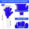 24 Pcs Cheer Cheerleader Cheerleading Items with Metal Cowbells and Hand Clappers Cheering Noise Maker for Soccer Football Basketball Game Sports Events Team Spirit Week Ball Dance Party Favors(Blue) view 3