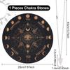 INFUNLY Witch Pendulum Board Eyes Runes Wooden Dowsing Planchette Board 7.9" Metaphysical Message Board with Pendulum Crystal Necklace for Beginners, Witchcraft Altar Supplies view 2