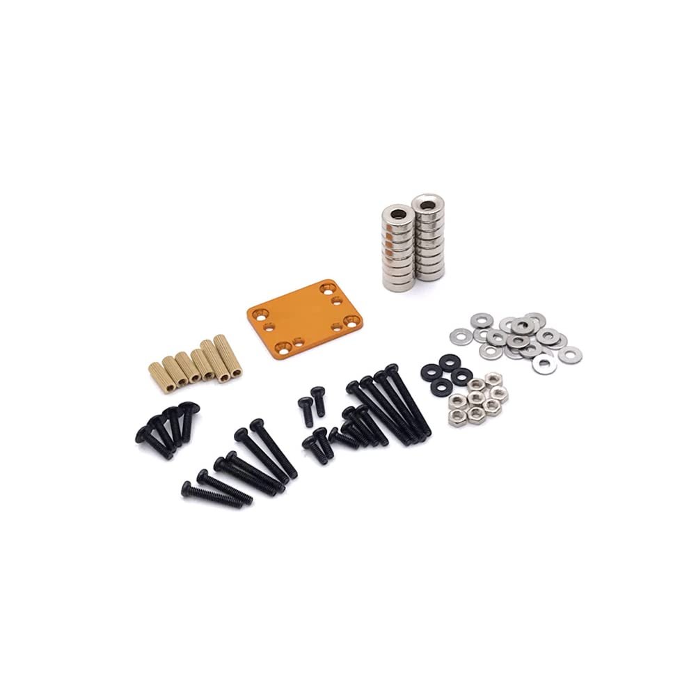 NORMICHIC RC Car Shell Modified Fixed Mount Upgrade Kit for 1/28 WLtoys K969 K979 K989 K999 P929 P939 284131 Kyosho Mini-Q Series (Gold)