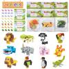 24 Packs Valentines Day Gifts for Kids School, Animal Building Blocks with Valentines Cards for Kids Classroom, Class Gifts Exchange, Party Favors for Kids Boys Girls Friendsine's Greeting Cards view 1