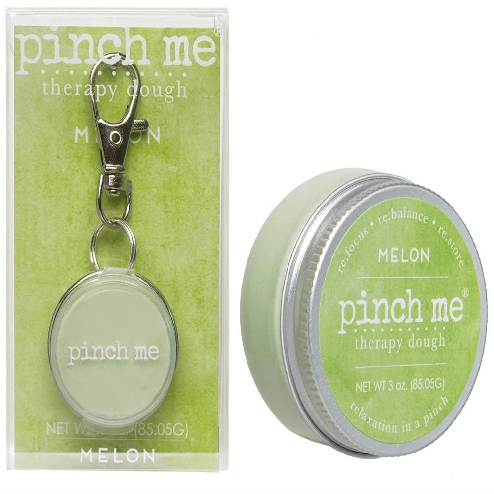 Pinch Me Therapy Dough Locket Combo - Holistic Aromatherapy Stress Relieving Putty  .3oz Clip-On Locket Scent + 3oz Dough Melon