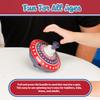 Way Back Toys Spinning Top, Novelty Easy to Spin Toy with Hand Spinner Gyro, Colorful Red White and Blue Pattern, Retro Spinning Toy for Ages 3 and up view 3