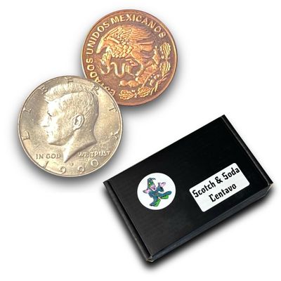Ted's Sterling Magic Scotch and Soda Centavo Genuine US Half Dollar Coin Trick (Standard Edition)