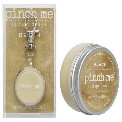 Pinch Me Therapy Dough Locket Combo - Holistic Aromatherapy Stress Relieving Putty  .3oz Clip-On Locket Scent + 3oz Dough Beach