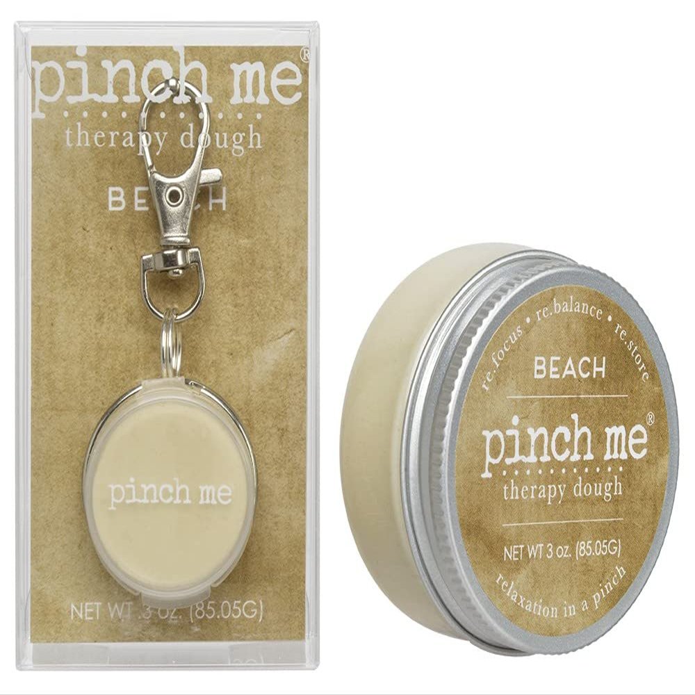 Pinch Me Therapy Dough Locket Combo - Holistic Aromatherapy Stress Relieving Putty  .3oz Clip-On Locket Scent + 3oz Dough Beach