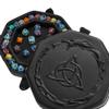 Premium Celtic Knot Dice Tray and Green Hollow orb dice view 2