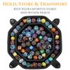 Hollow orb dice (Black Gold) and DND Celtic Knot Dice Tray view 3